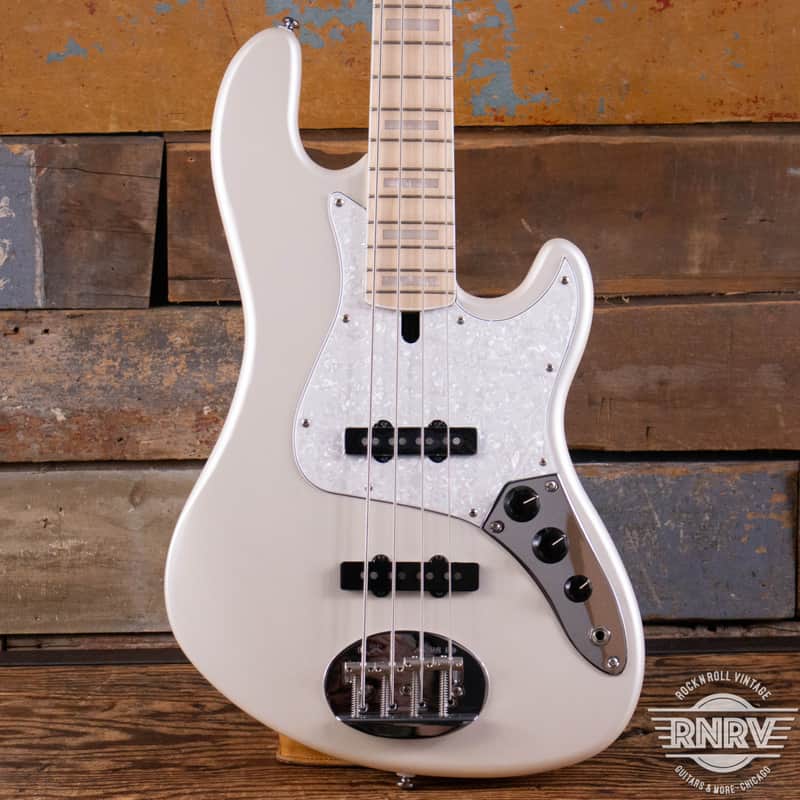 Lakland Skyline DJ-4 Darryl Jones Signature 4-String with Rosewood Fretboard - White Pearl image 1