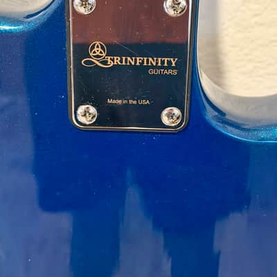 Trinfinity Guitars Left-Handed Strat-Style – Metallic Blue | HSS w/ Seymour Duncan Pickups image 9