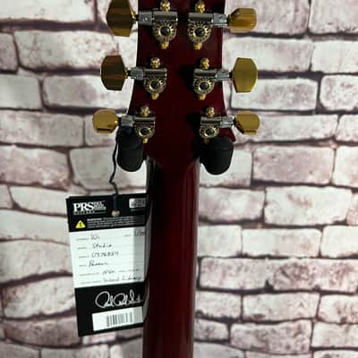 PRS Studio Wood Library 10 Top Flame Fire Redburst Mahagony Back Red Tiger Paisley image 8