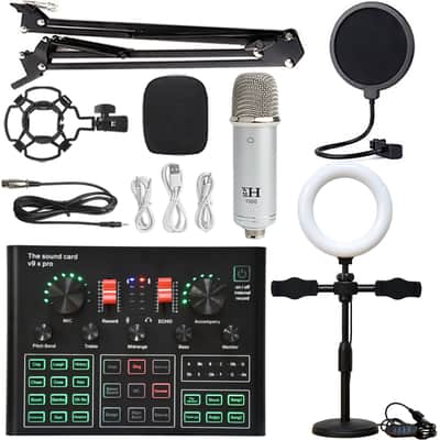 Sound Card Full Set Of Condenser Wireless Microphone Suit Bm800 Microphone image 14