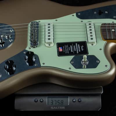Fender American Pro Classic Jaguar Rosewood Faded Firemist Gold US25091367 image 4