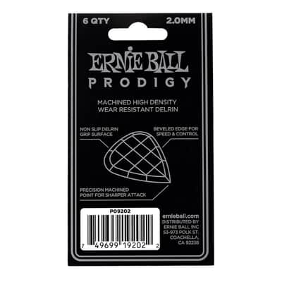 Ernie Ball P09202 Standard Prodigy Picks - 6pk - White 2.0mm image 3