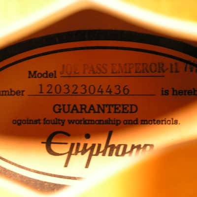 Epiphone Joe Pass Signature Emperor II de 2012 image 7