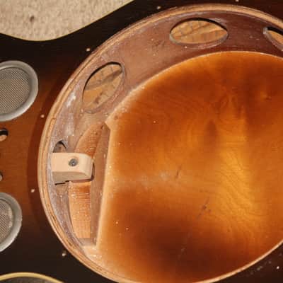 1930s -70s vintage USA Dobro resonator slide guitar nice square neck National with case image 7