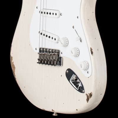Mint Fender Custom Shop Limited Edition Fat 1954 Stratocaster Relic with Closet Classic Hardware - Aged White Blonde #0102 image 7