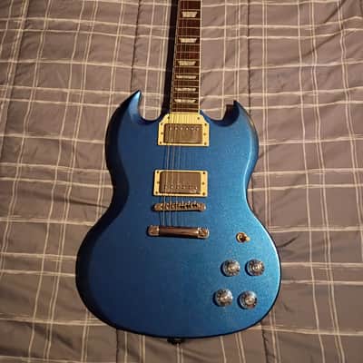 Epiphone SG Muse 2020 Radio Blue Metallic HH Double Cut image 4