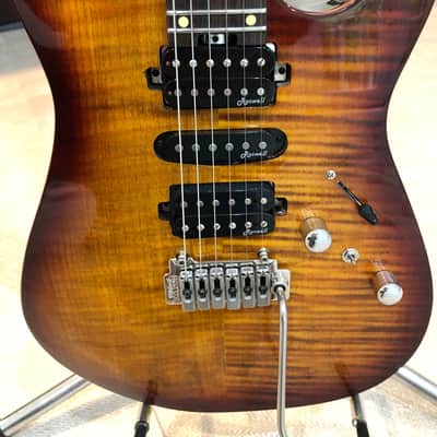 Harley Benton Fusion II HSH Amber flame image 2