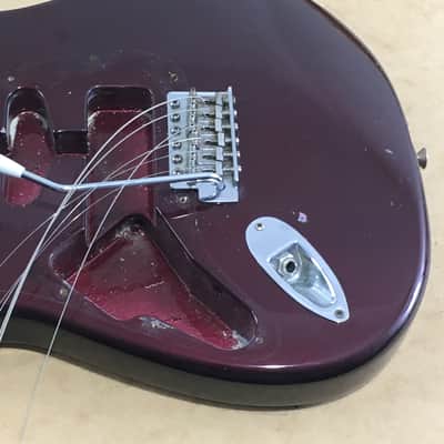Lefty Vintage 1997-98 Fender Relic Standard Strat Body Guitar Old Wine Red Hardware image 2