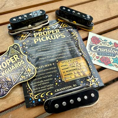 Proper Pickups "South of the Border" Handwound Stratocaster Pickup Set w/ Treble Bleed & PIO Capacitor—Black image 1