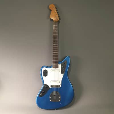 LEFTY! Boutique Musikraft Jaguar Custom Lake Placid Blue Nitro Relic Guitar JG65 24” Short Scale Hardtail Jaguar HSC image 2