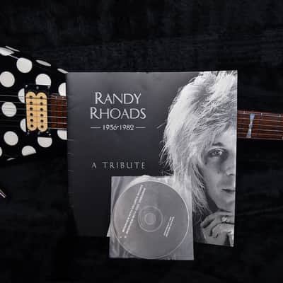 Jackson USA Randy Rhoads Tribute Flying V Black With White Polka Dots 1999 w/OHSC image 14