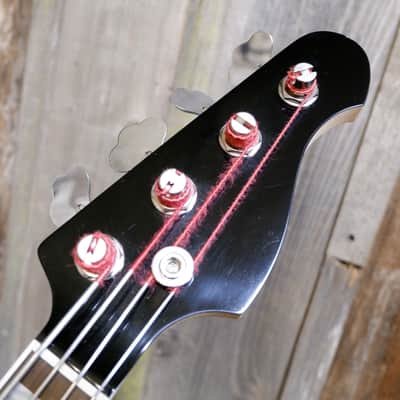 Warmoth J-style Custom Bass - Black with Tortoise Pickguard - Hard Case Included image 2