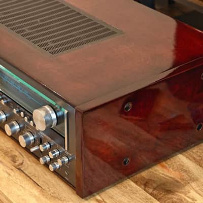 Kenwood KR-11000GX Receiver Pro Serviced 120 WPC Custom Rosewood Burl Case, LEDs image 13