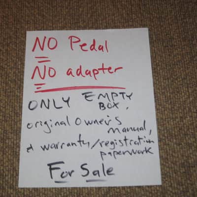 lightly handled - generally clean (some very lite cloudy surface scuffs / surface gray markings) Electro Harmonix EMPTY CARDBOARD BOX & original Owner's Instructions & warranty / registration paperwork ONLY for B9 Organ Machine pedal (NO: Pedal/Adapter) image 3