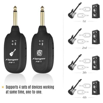 Flanger FW-1 Rechargeable 2.4Ghz Wireless System Digital Guitar Transmitter Receiver 50m Range image 12
