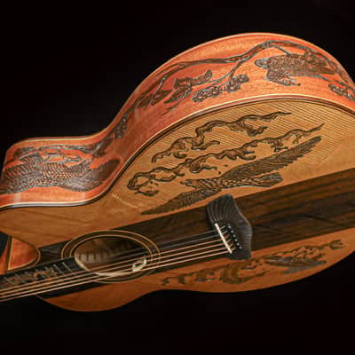 Blueberry Handmade  Acoustic Guitar with a combination Cedar, Rosewood and Alaskan Spruce Top and Mahogany Back and Sides Buit to Order in 90 Days image 5