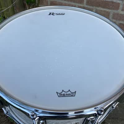 Rogers #37 Dyna-Sonic 6.5x14" Wood Snare Drum with Beavertail Lugs Reissue 2018 - 2020 - White Marine Pearl image 8