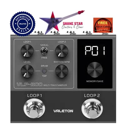 Valeton VLP-200🎶Multi-Track Looper/Sampler⚡Guitar & Vocals, Dual Independent Loopers+Built-In Stereo Drum Rhythms image 1