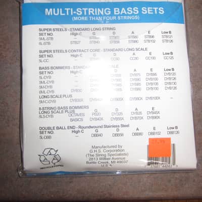 GHS Super Steels Standard Long Scale Medium Light Multi-String Bass String Set 44-121- 5ML-STB image 2