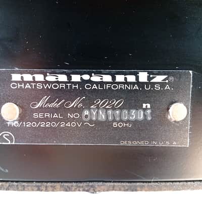 Marantz model 2020 tuner / Year 1978 image 6