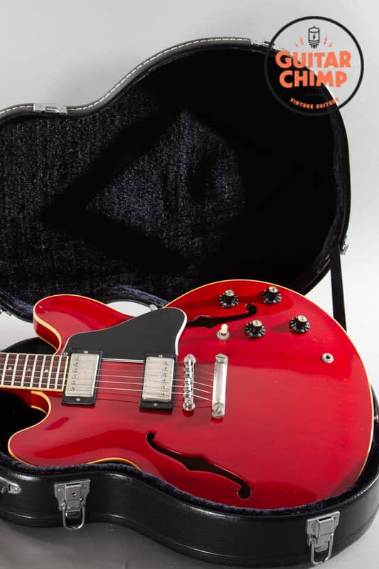 1996 Orville ES-335 Cherry Grinning Dog '59 Pickups | Reverb Canada