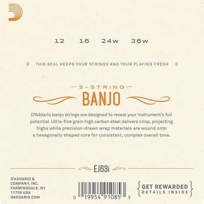 D'Addario EJ63i Irish Tenor Banjo Strings, Nickel, 12-36 image 2