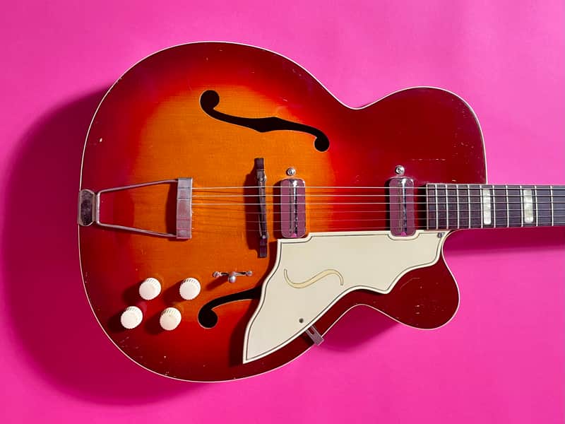 Silvertone 1425 Aristocrat 1955 - cherry sunburst 100% OG image 1