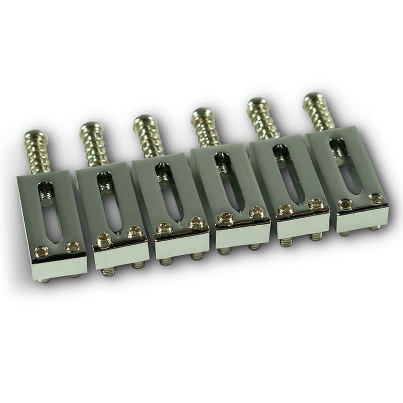 Kluson Kluson Contemporary Brass Saddle Set For Fender Telecaster KCTSB-C Chrome image 1