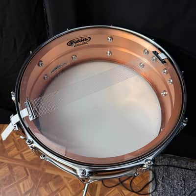 Ludwig LC661 Copper Phonic 5x14" 10-Lug Snare Drum 2016 - Present Raw Copper image 4