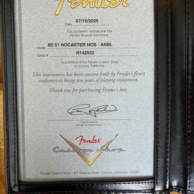 Fender Custom Shop '51 Reissue Nocaster NOS 2025 image 23