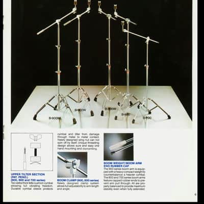 Vintage 1980s Pearl B-800W Boom Cymbal Stand (B03-0926) image 13