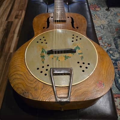 1930s Kay Del Oro "Fauxbro" Resonator Acoustic Guitar w/ Case image 8