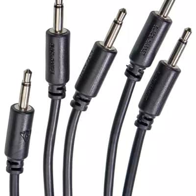 Black Market Modular Eurorack Patch Cables (100cm - Black - 5 Pack) image 3