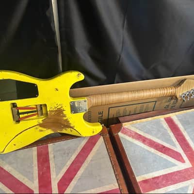 Friedman Cali Heavy Aged Graffiti Yellow Electric Guitar image 5