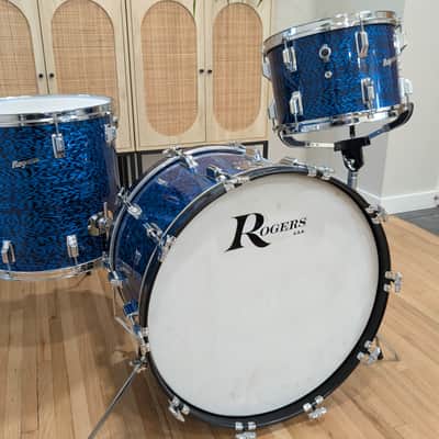 Rogers Dayton Era "Holiday" Drum Set 1967 - Blue Onyx image 1