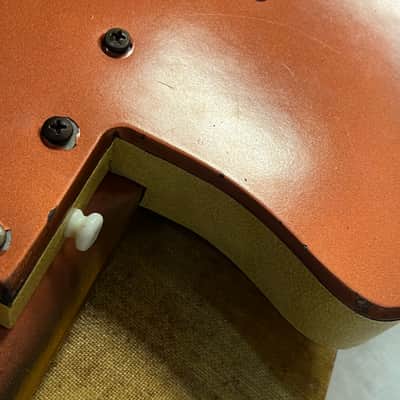 Vintage 1956 Danelectro U2 Electric Guitar Copper w original TWEED case image 8