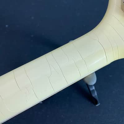 Video! Goofed 2021 Gibson Custom Shop Murphy Lab '64 Johnny Winter Signature Firebird V Polaris White Aged image 12