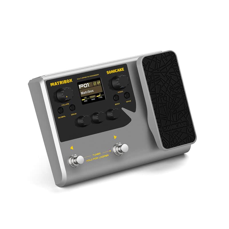 SONICAKE Matribox - Guitar Multi Effects Processor with Expression Pedal, With 130 Built-in Guitar/Bass/Acoustic Effects, Amp Modeling, IR Cabinets Simulation, Stereo OTG USB Audio Interface QME-50 image 1
