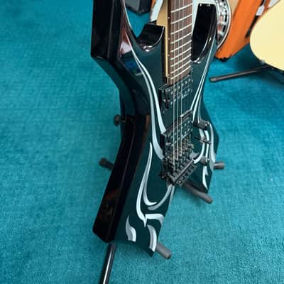 B.C. Rich Kerry King Wartribe 2 Warlock KKW2TO Onyx with Tribal Fire Graphic image 5