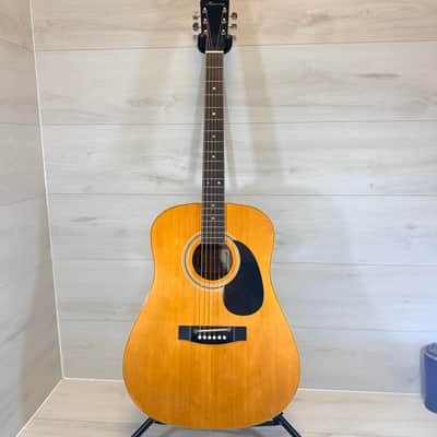 Harmony H166 Dreadnought Acoustic Guitar Natural Made in Korea 1970's image 11