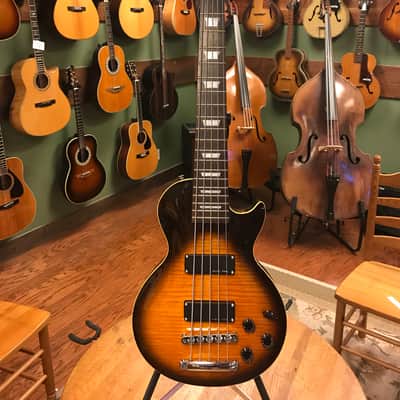 2000 Epiphone Les Paul Standard 5-String Bass Tobacco Sunburst image 1