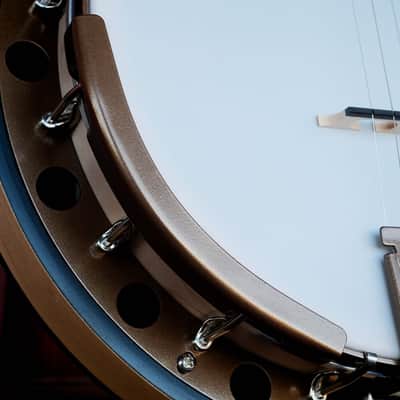 Deering Goodtime Two (2) LEFT HANDED 5-String Maple Resonator Bluegrass Banjo Bronze Powercoat Hardware, Art Deco Inlay with Instrument Alley Gig Bag, Strings, Mute, Tuner, Picks, Bundle image 9