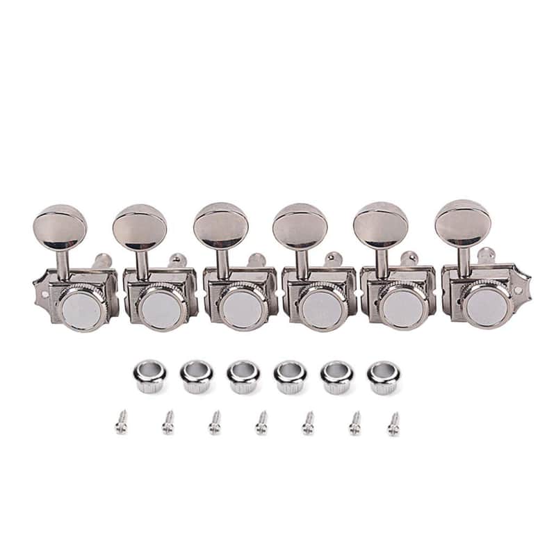 6 Inline Vintage Guitar Locking Tuners Tuning Pegs Keys Machine Heads Replacement for ST TL Style Electric Guitar (Right Hand) image 1