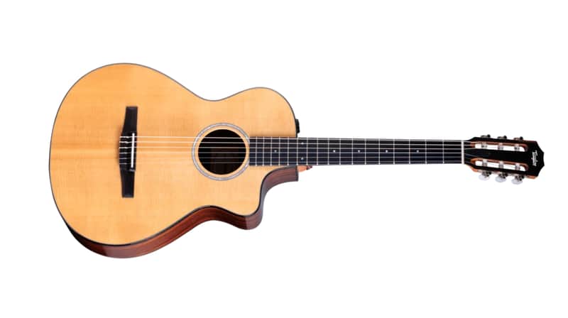 Taylor 212ce-N Plus Nylon String Acoustic Electric, Natural with AeroCase image 1