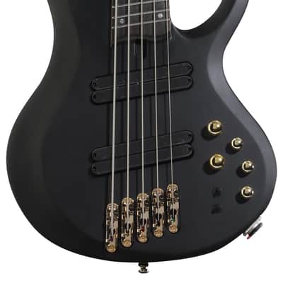 Ibanez BTB Bass Workshop BTB605LM 5-string Electric Bass Guitar - Black Flat image 1