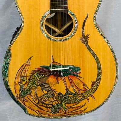 Blueberry Handmade Baritone Acoustic Guitar image 4