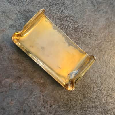 Vintage Fender Stratocaster bridge cover 1950s 1960s - gold Mary Kaye image 6