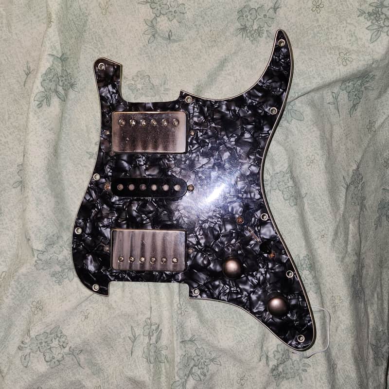 PRS McCarty Archtop Humbuckers + DiMarzio DP402 11-Hole Strat 3-Ply Grey Pearloid Pickguard Loaded Assembly $359.99 image 1