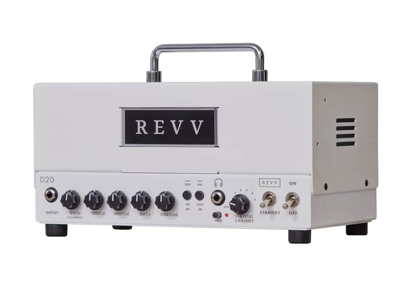 REVV D20 20-Watt Guitar Amp Head with Two Notes Torpedo-Embedded Reactive Load & Virtual Cabinets + White + NEW / Demo / with invoice image 1