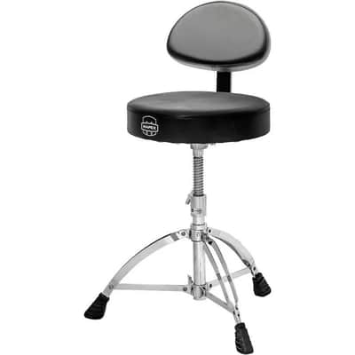 Mapex T700 Round Seat Drum Throne with Back Rest, Threaded Rod Adjustable Stool image 2